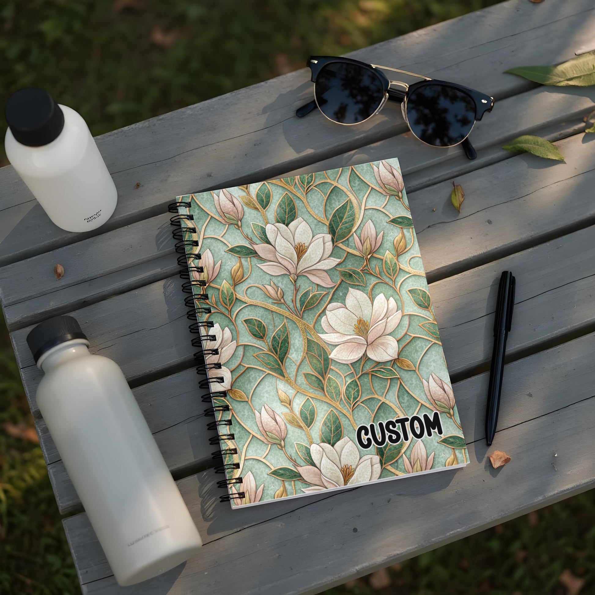 Beautifully Illustrated Custom Floral Notebook