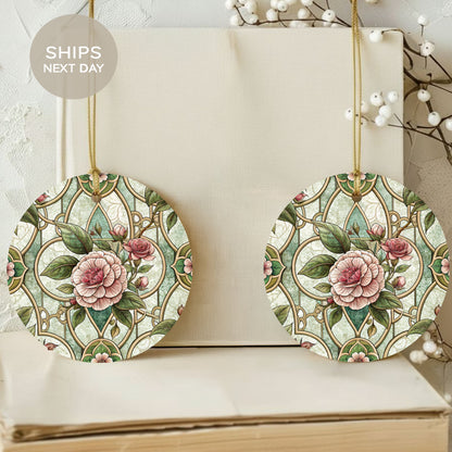 Decorative Floral Art Elegant Round Hanging Ornaments