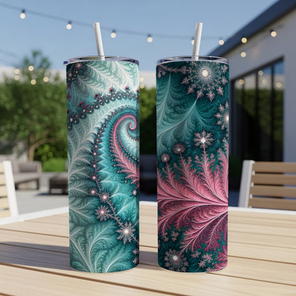 Elegant Floral Pattern Design Insulated Tumbler Cup