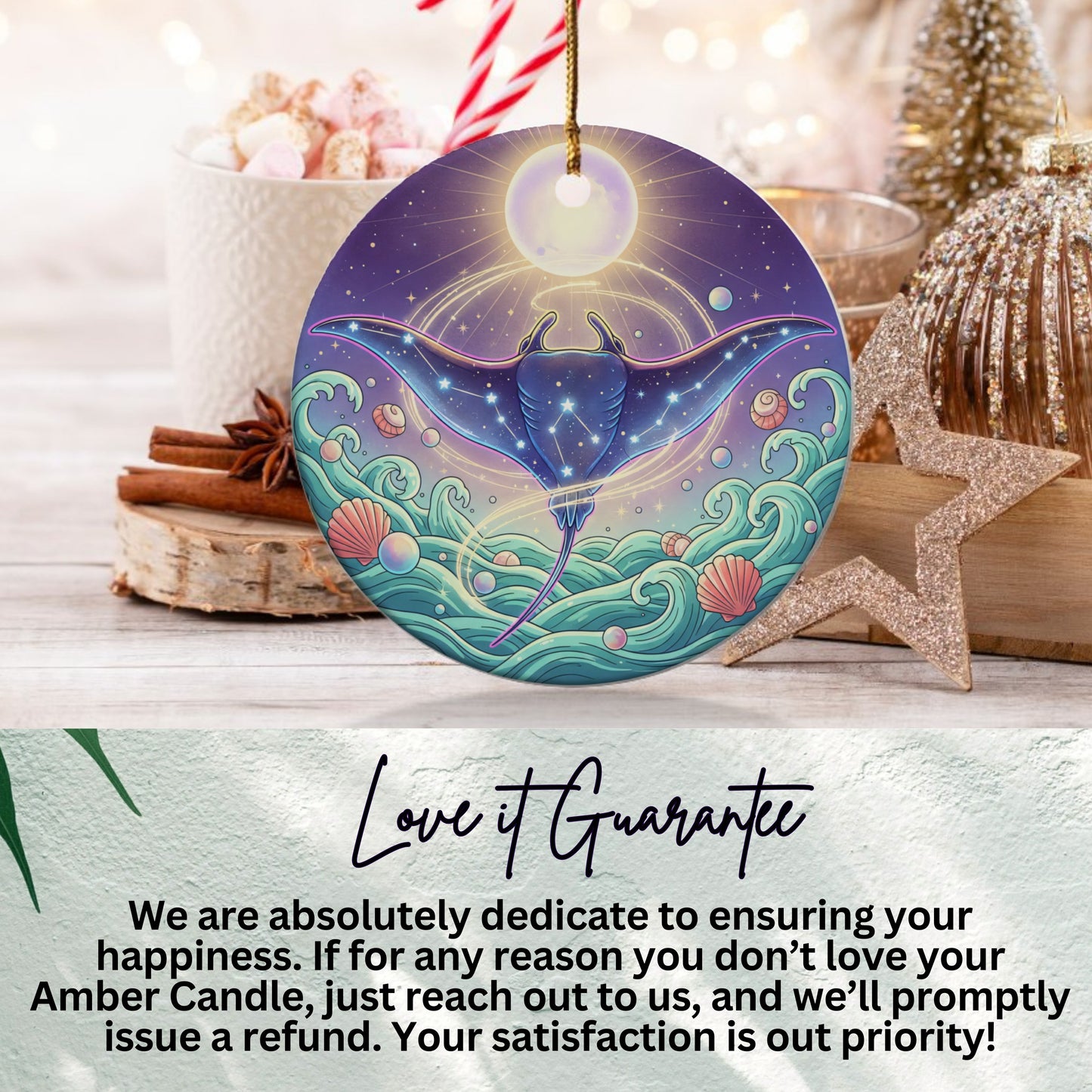 Celestial Ocean Scene Round Hanging Ornament product type