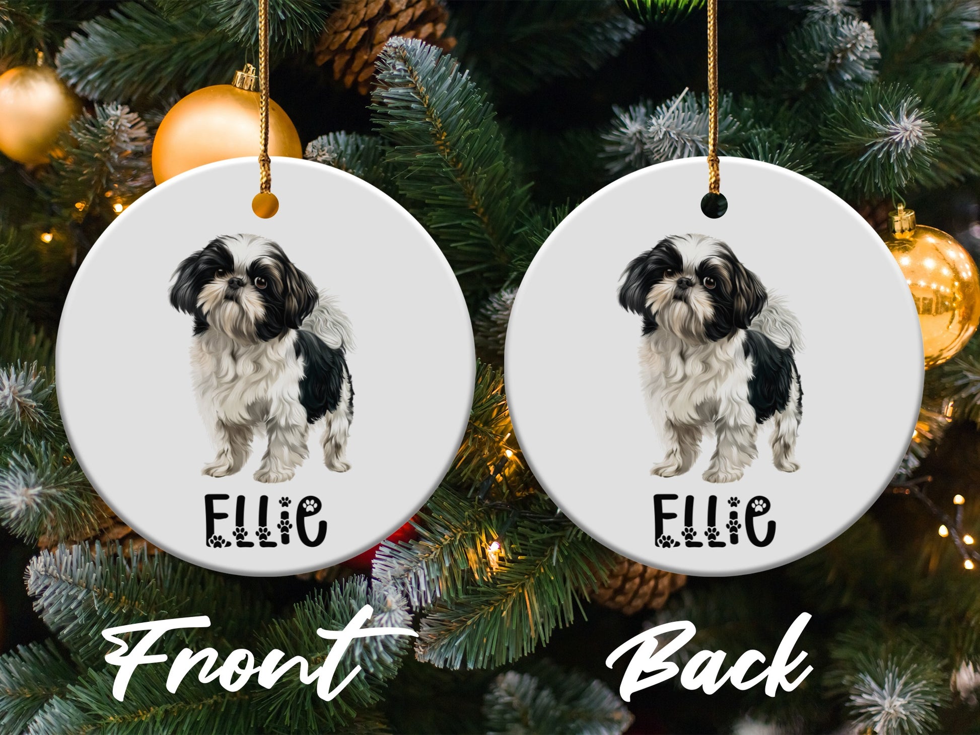 Personalized Dog Breed Christmas Ornament product