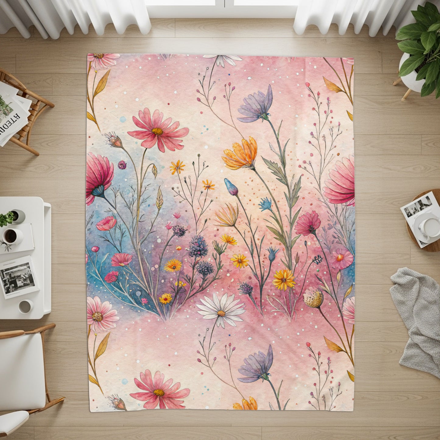 Watercolor Flower Garden Pretty Floral Pattern Seamless - Walk Greener