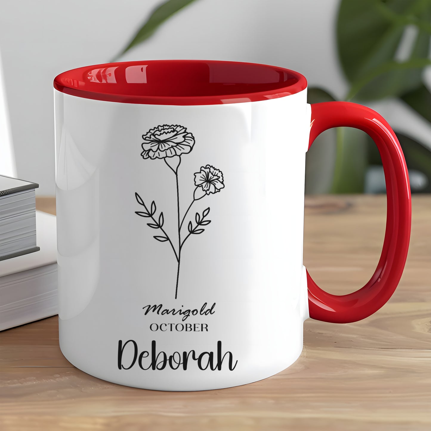 Personalized Marigold October Deborah Mug for Coffee Lovers