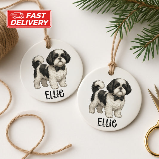 Custom Dog Illustration Personalized Ornament product type