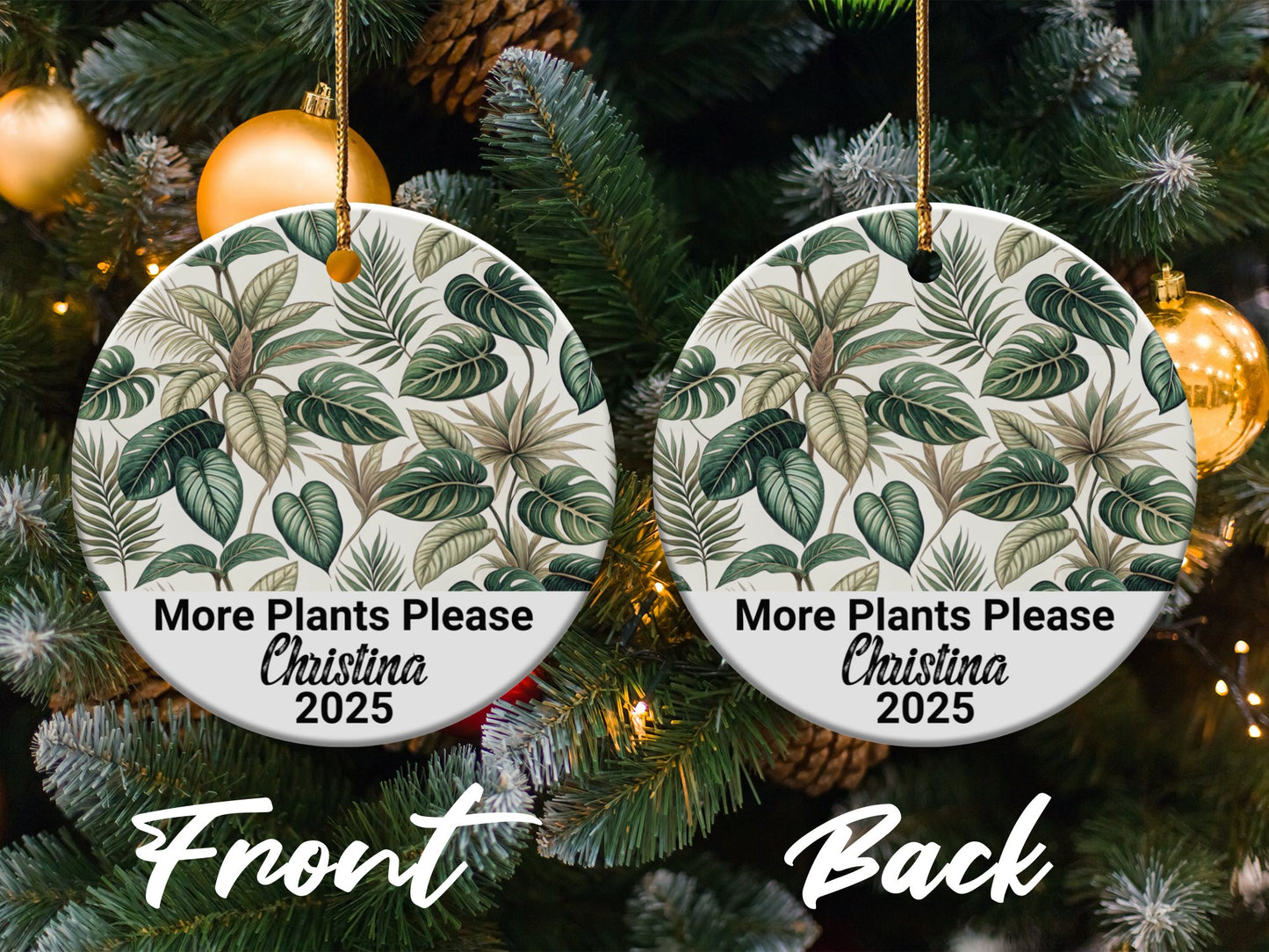 Personalized More Plants Please Ornament product