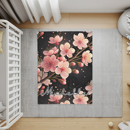 Sakura Custom Name Blanket Gift for All Special Days - Walk Greener