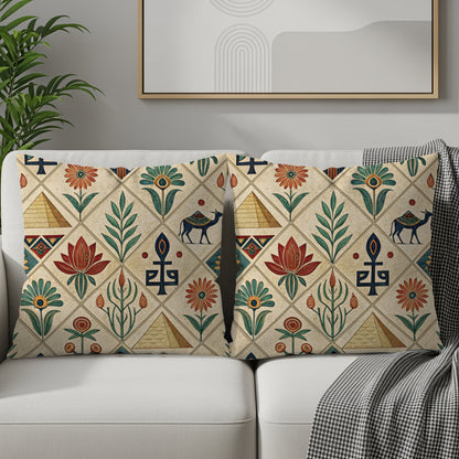Vibrant Geometric Pattern Decorative Throw Pillow