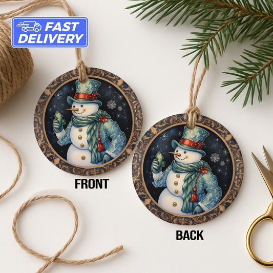 Festive Christmas Snowman Hanging Ornament product