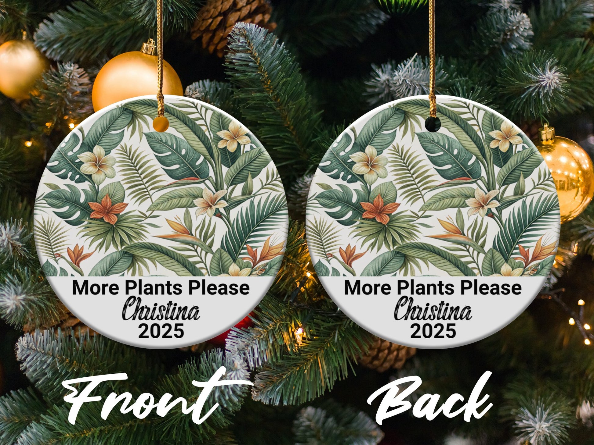 More Plants Please Personalized Ornament product