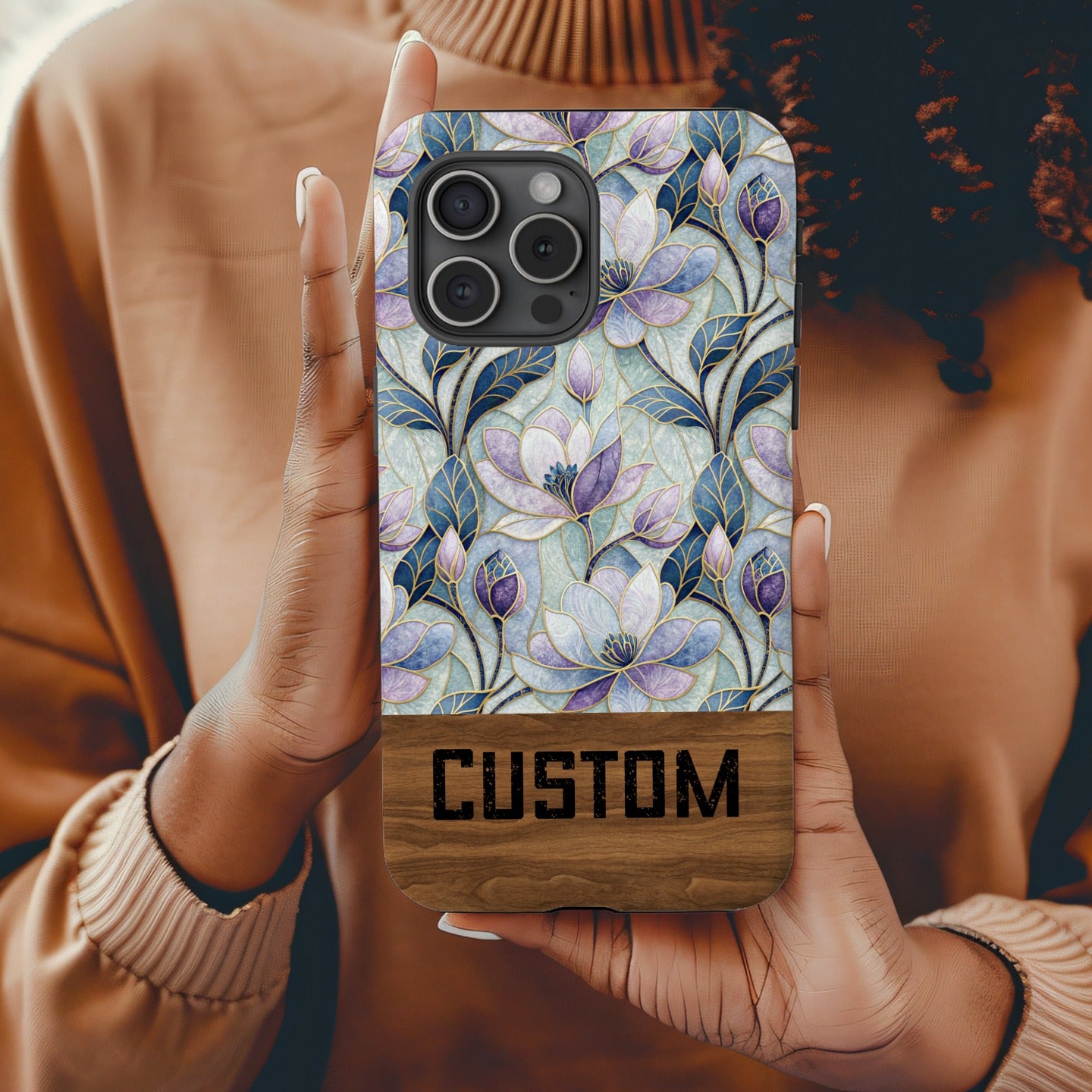 Custom Floral Pattern Phone Case Unique Design