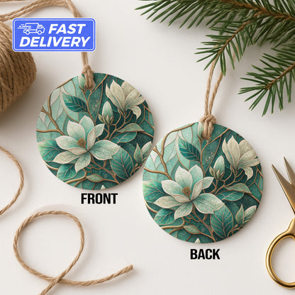 Green Floral Round Hanging Ornament for Fast Delivery