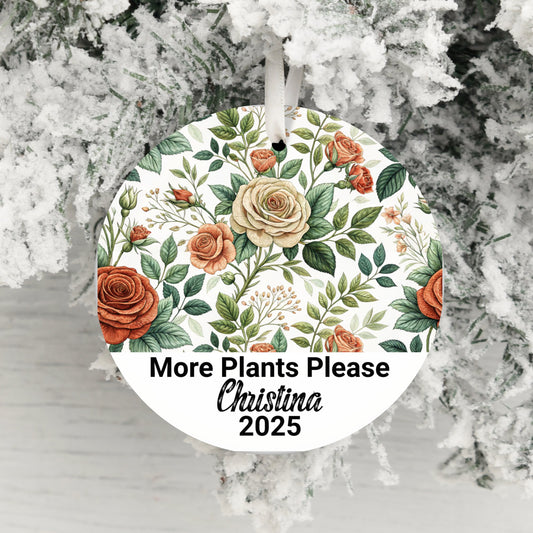 Personalized More Plants Please Ornament product