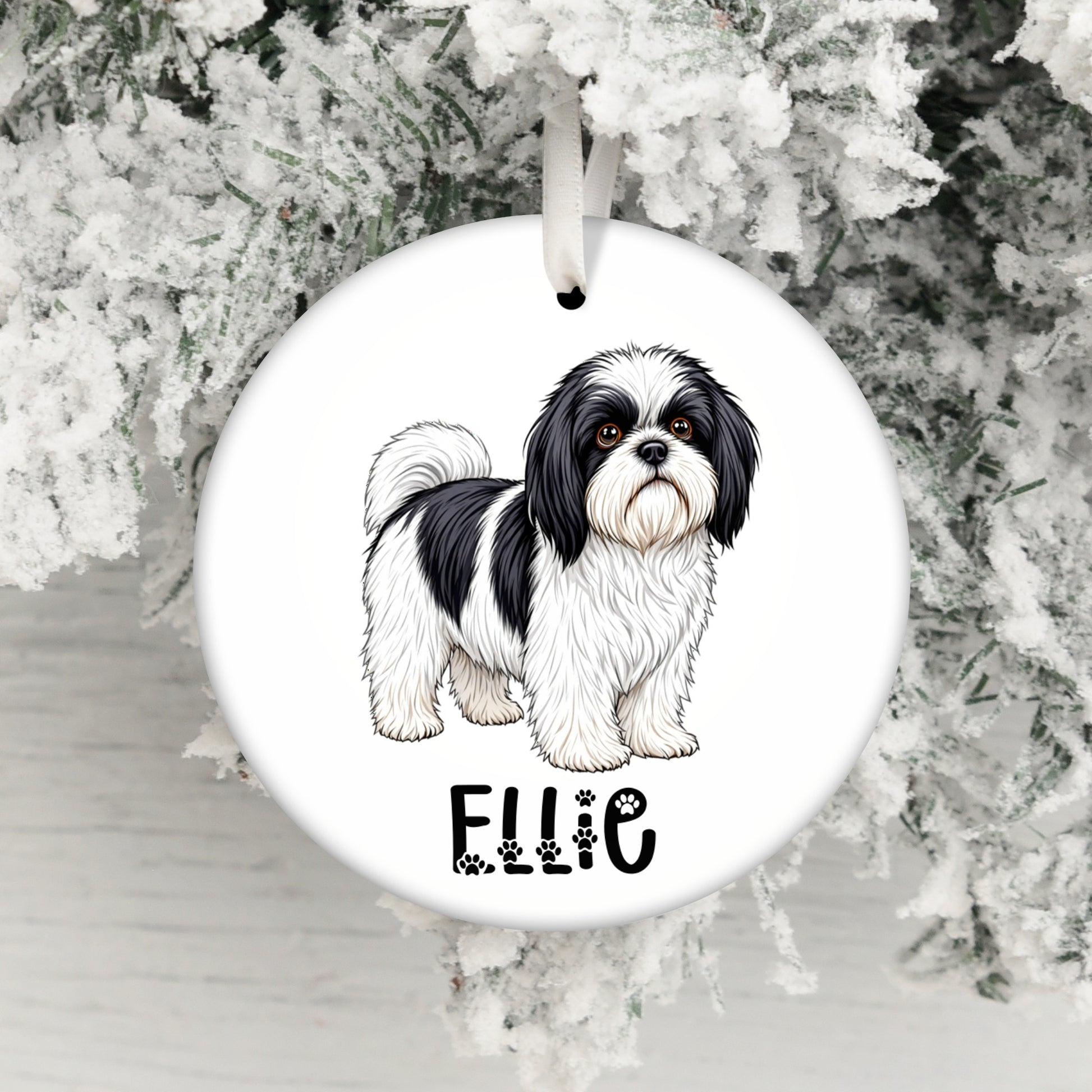 Personalized Shih Tzu Christmas Ornament product type