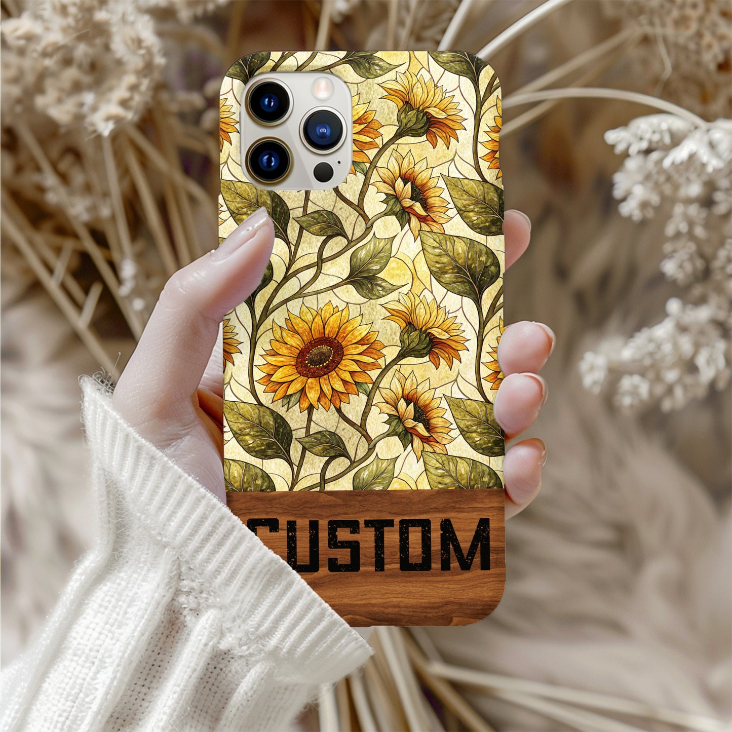 Custom Sunflower Design Phone Case Customizable