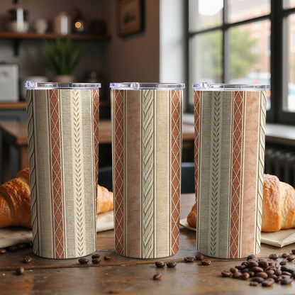 Geometric Patterned Insulated Tumbler Set Coffee Drinkware