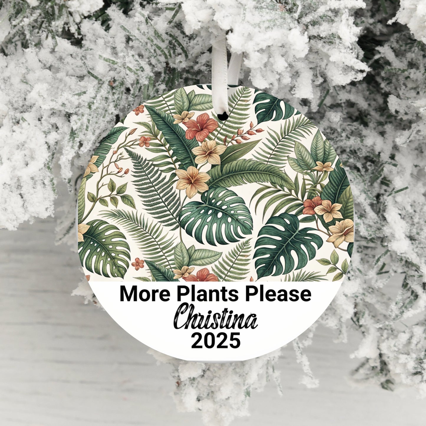 Personalized More Plants Please Ornament product