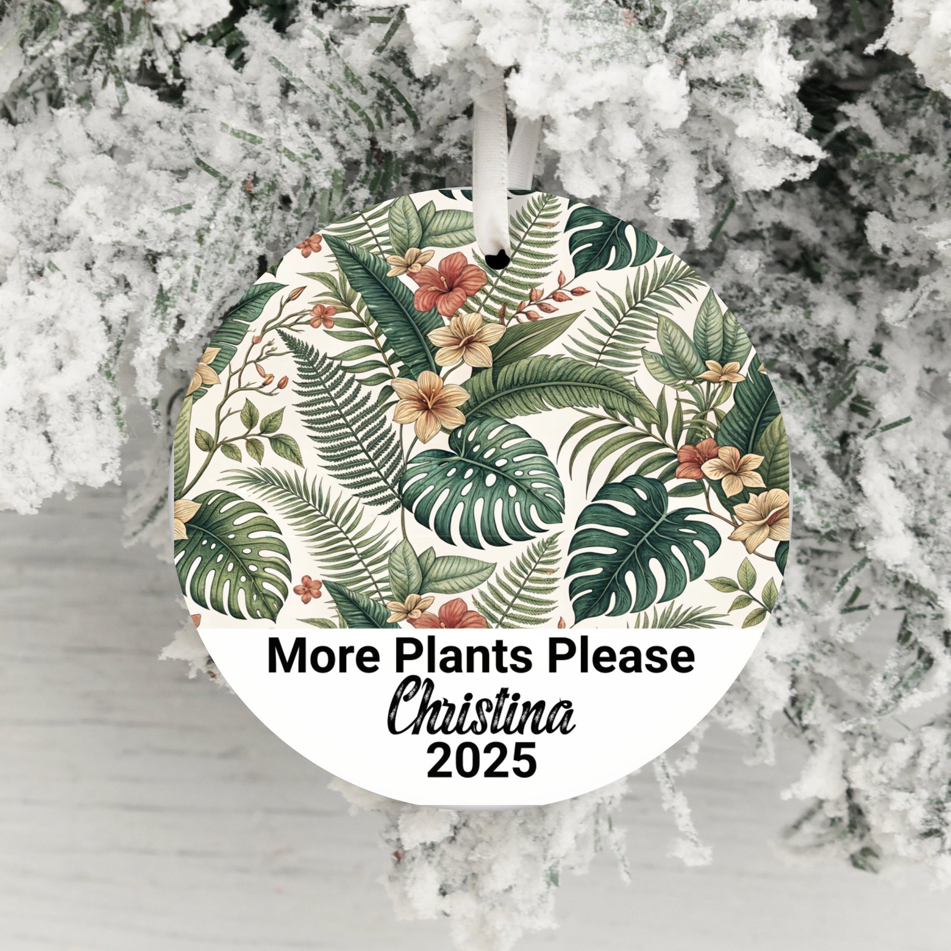 Personalized More Plants Please Ornament product