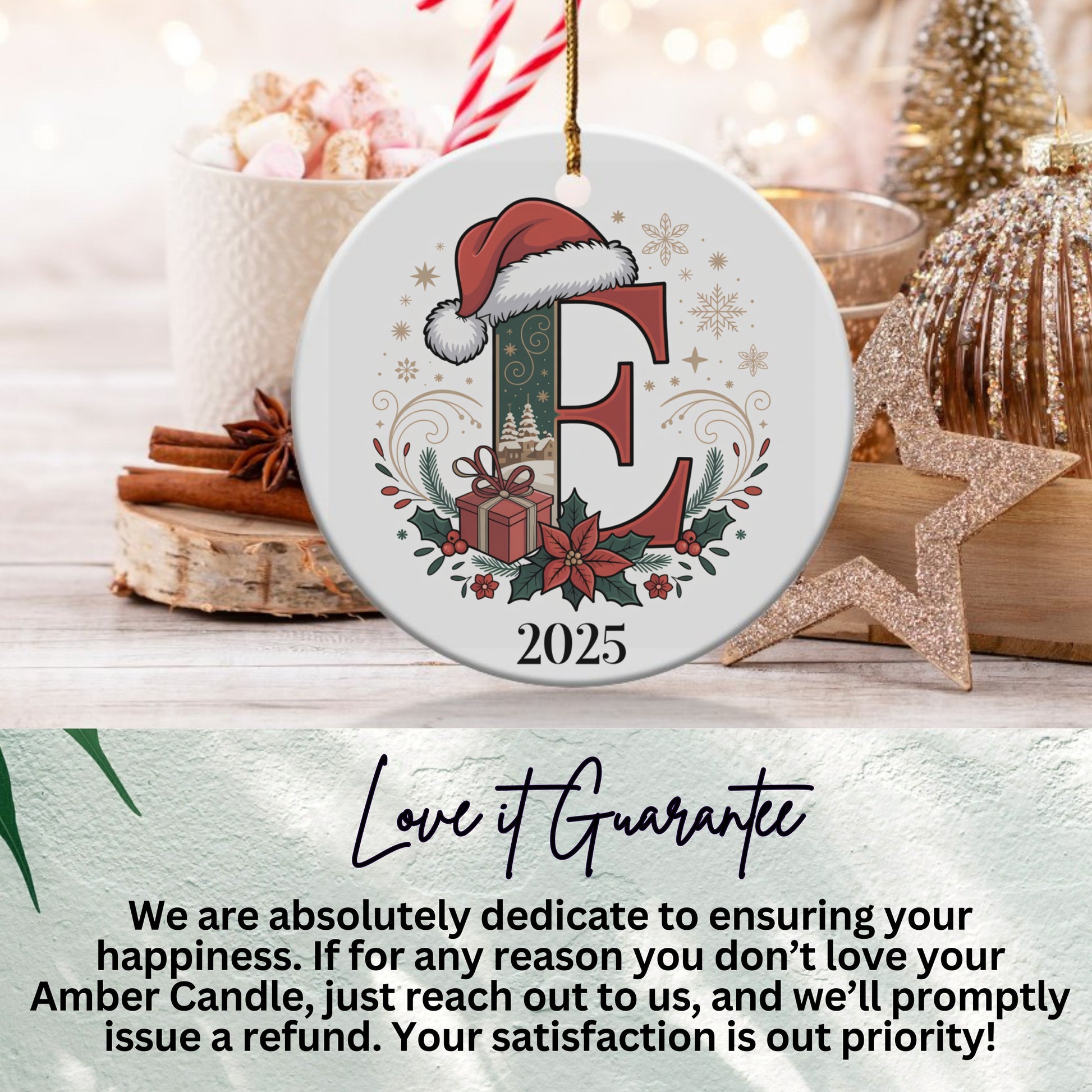 Personalized Christmas Initial Ornament 2025 product type