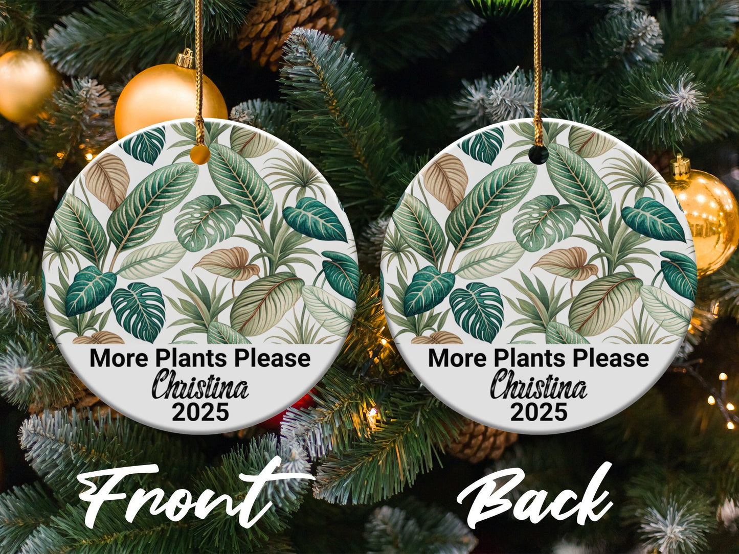 More Plants Please Personalized 2025 Ornament product type