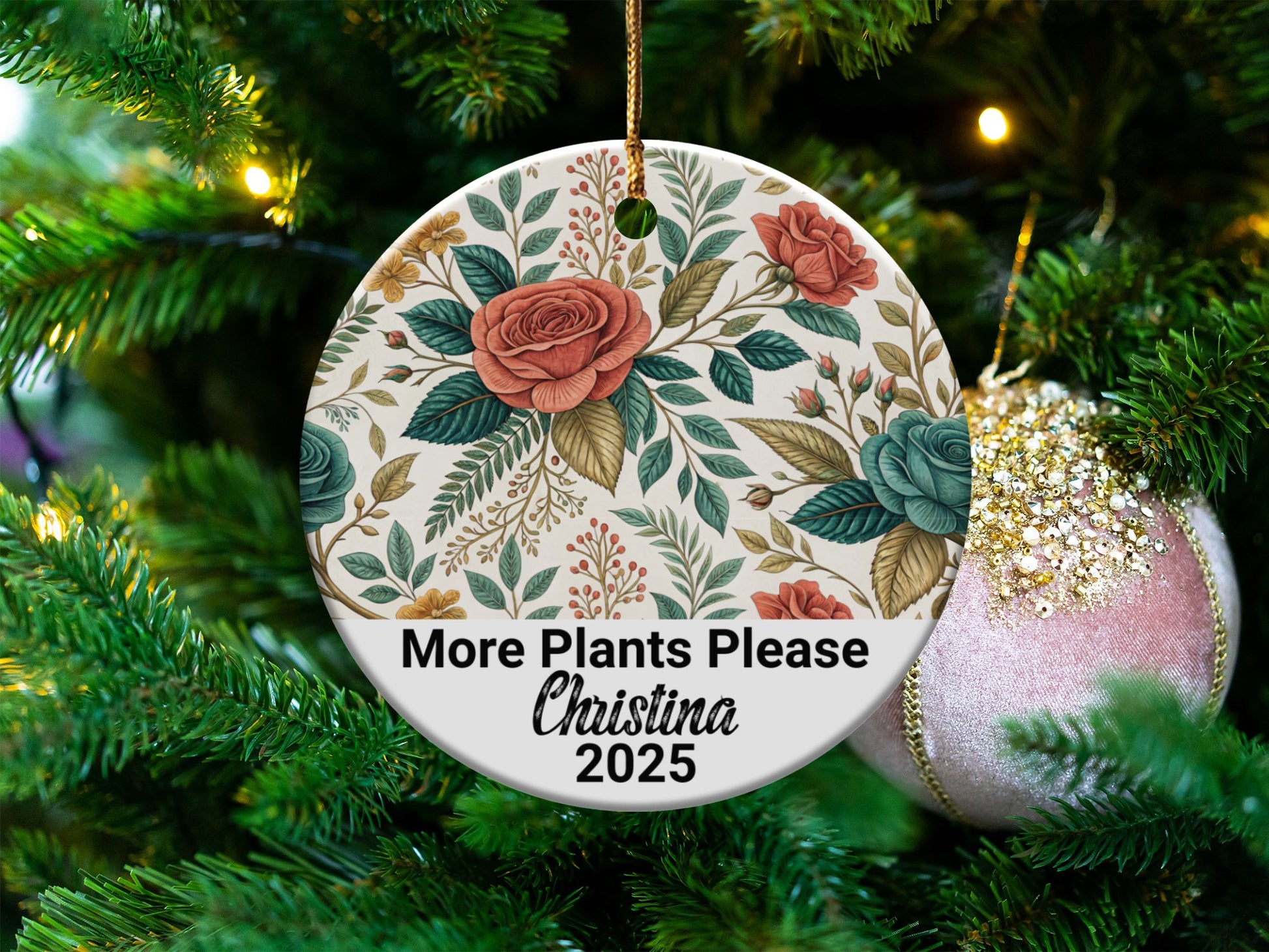 Custom Floral Design Ornament More Plants Please product