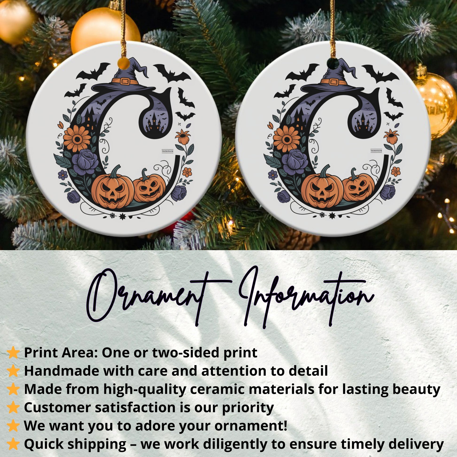 Handmade Halloween Themed Christmas Ornament product