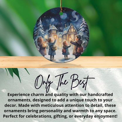 Handcrafted Holiday Scene Decorative Ornament product