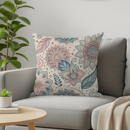 Elegant Floral Design Throw Pillow for Home Decor