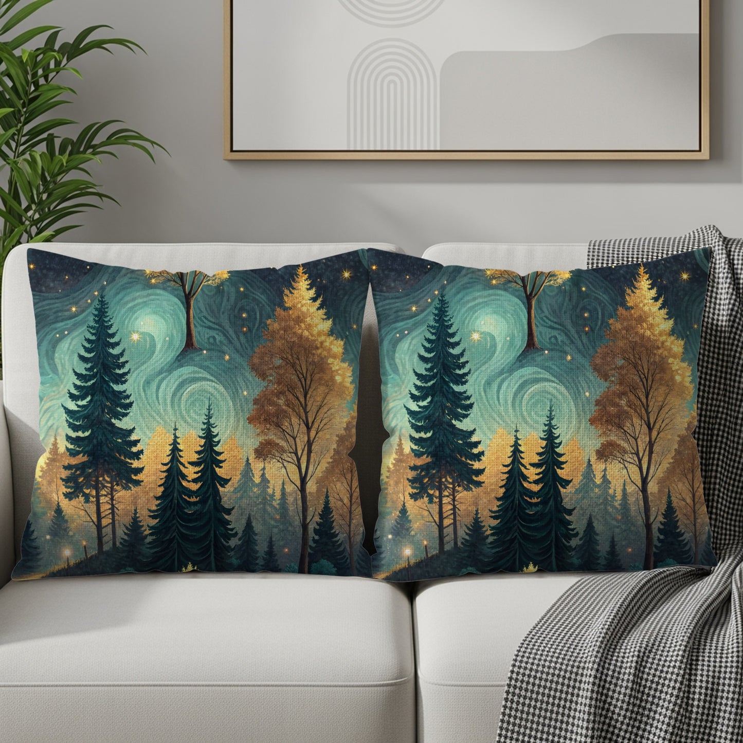 Forest Landscape Design Throw Pillow for Home Decor