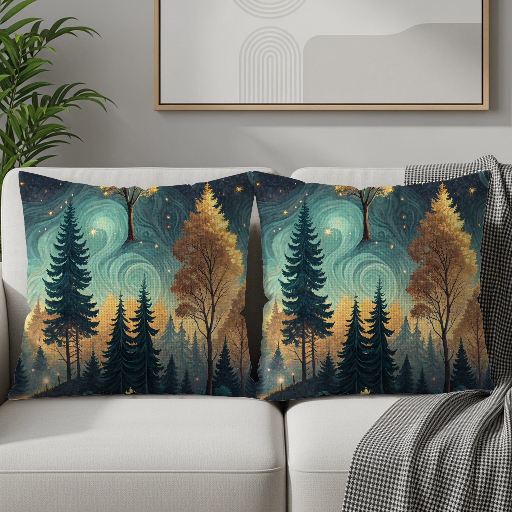 Forest Landscape Design Throw Pillow for Home Decor