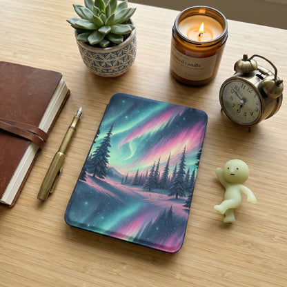 Northern Lights Scenic Forest Mouse Pad Design
