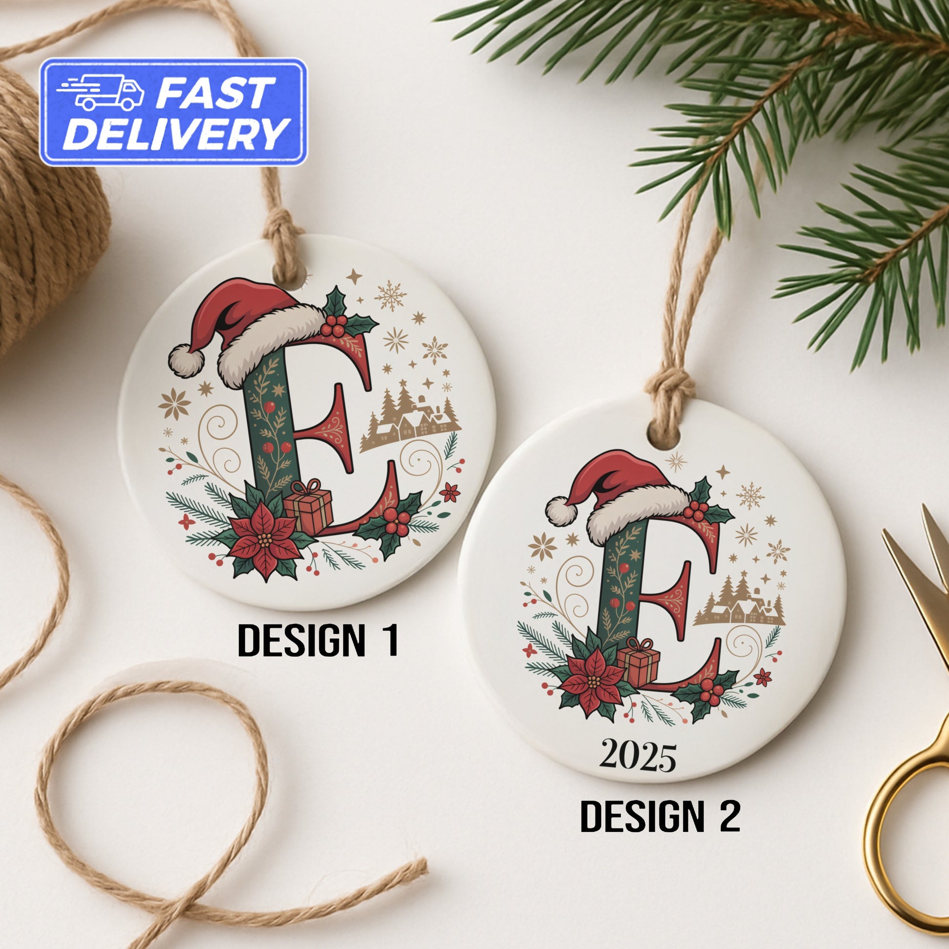 Personalized Christmas Santa E Ornament product