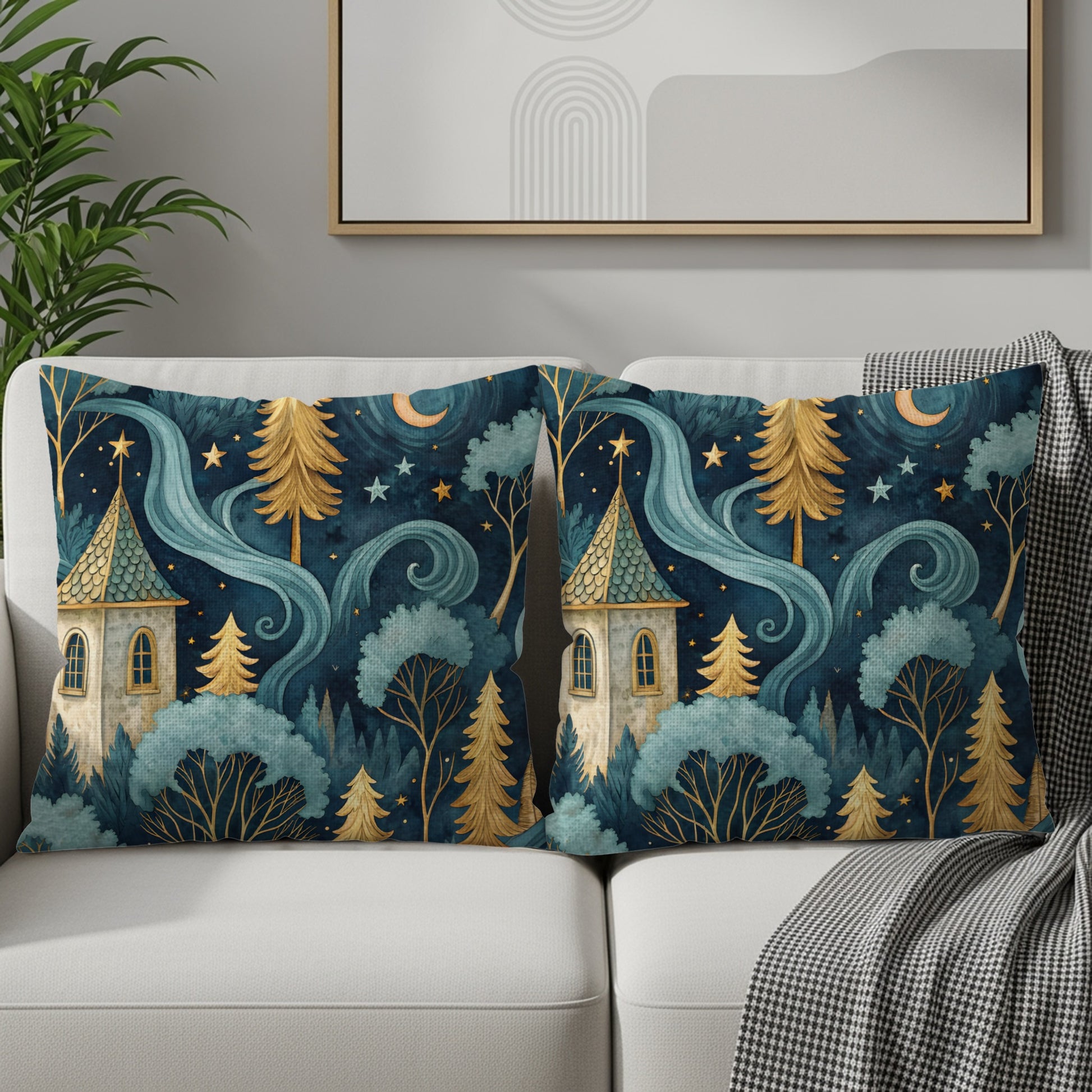 Enchanting Fairytale Forest Decorative Pillow Cover
