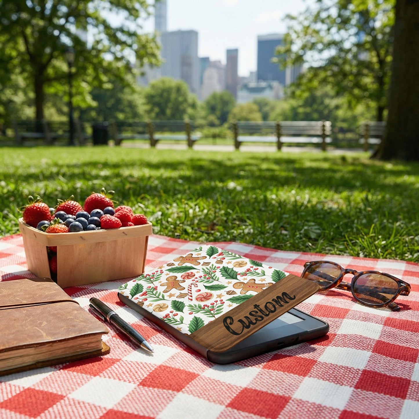 Custom Festive Tablet Cover with Christmas Design