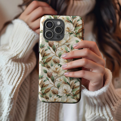 Elegant Floral Design Protective Phone Case