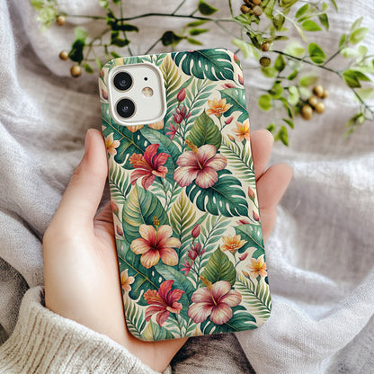 Tropical Floral Patterned Phone Case for Stylish Protection