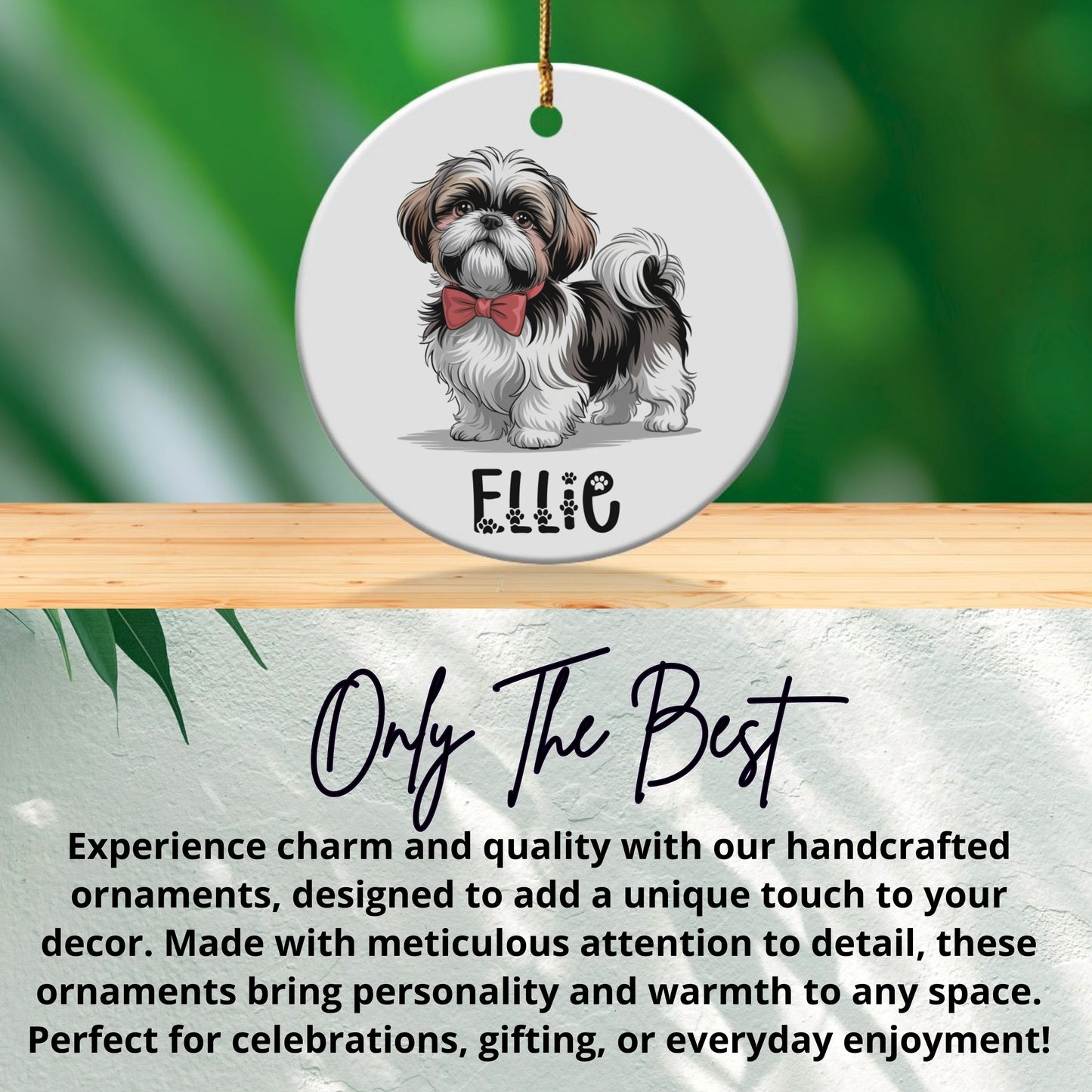 Unique Handcrafted Dog Art Round Decoration product type