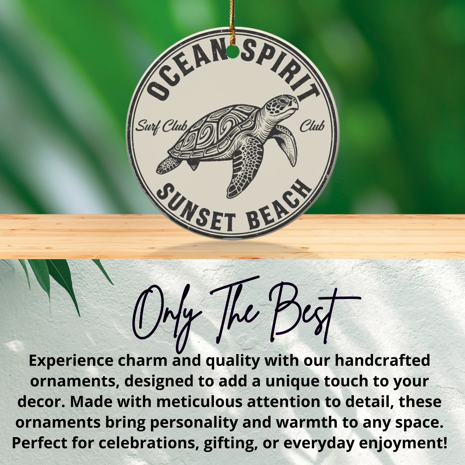 Ocean Spirit Surf Club Sunset Beach ornament product type