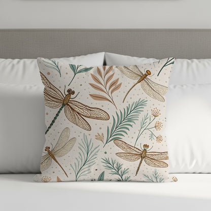 Dragonfly Print Decorative Throw Pillow Cushion