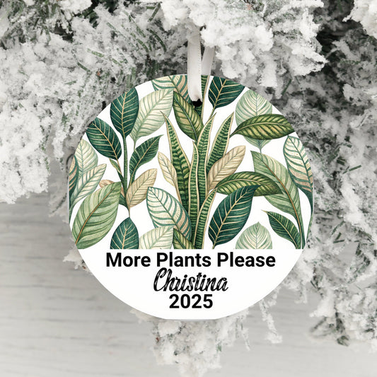 More Plants Please Personalized Ornament product