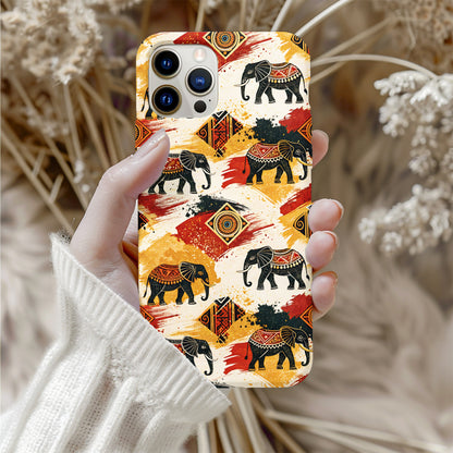 Colorful Elephant Pattern Phone Case Cover