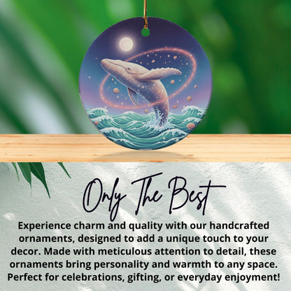 Handcrafted Whale and Moon Ornament product type