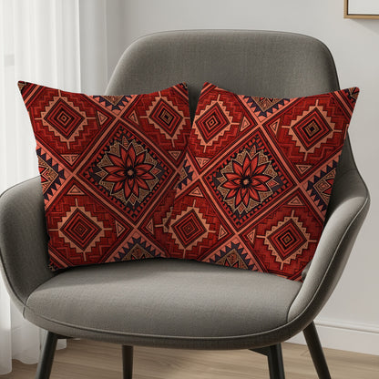 Tribal Aztec Geometric Floral Design Patterned Pillows & Pillow Cases - Walk Greener