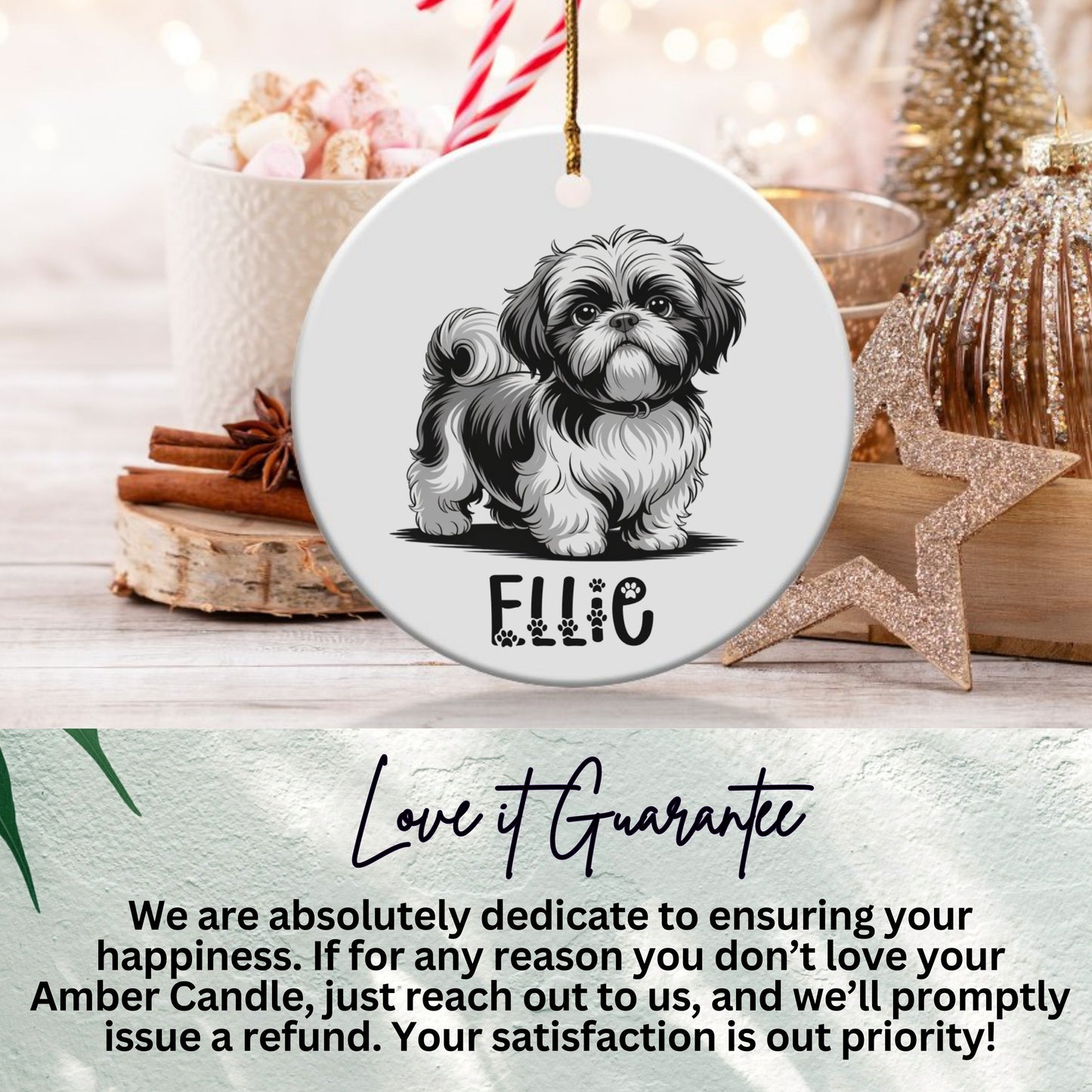 Personalized Shih Tzu Christmas Ornament product