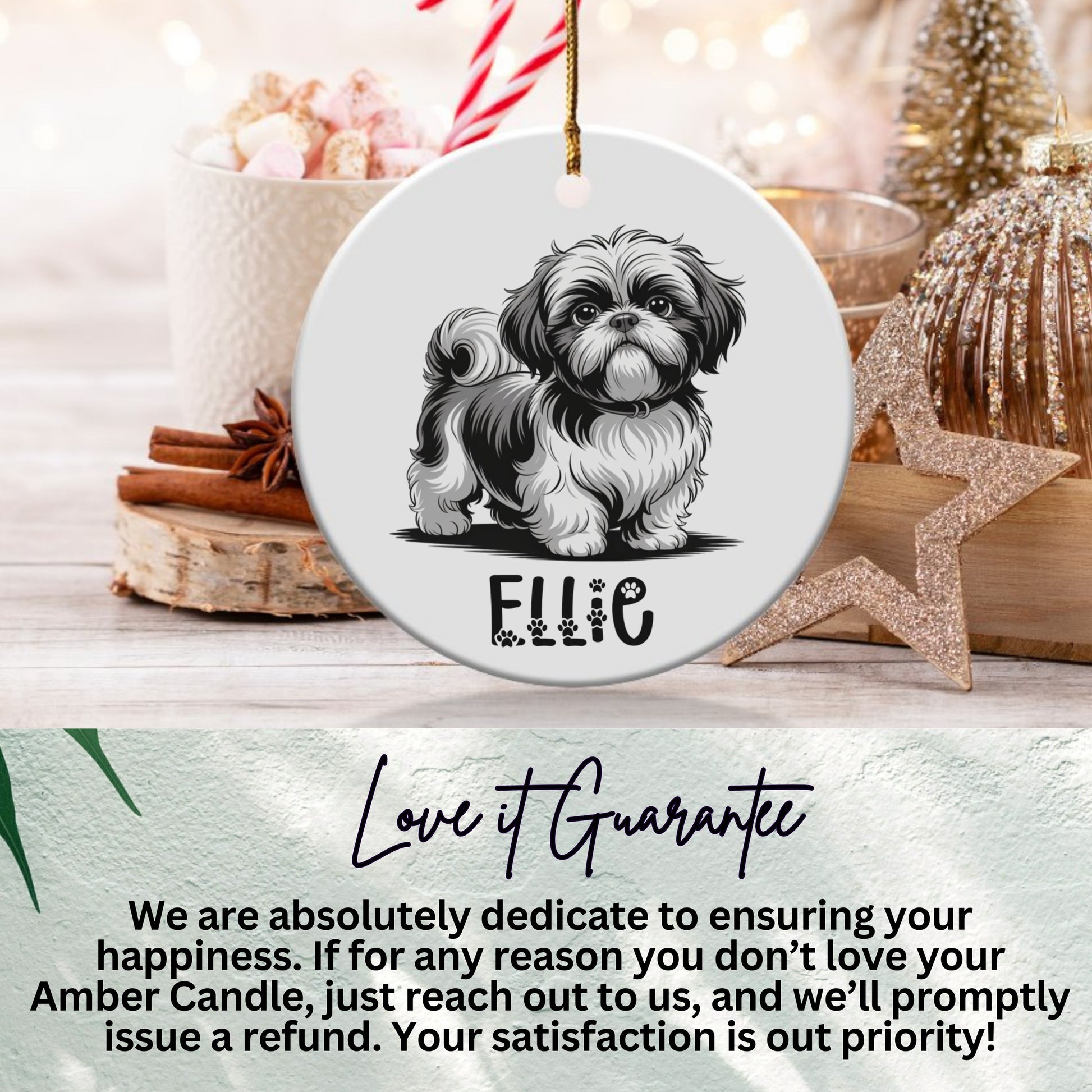 Personalized Shih Tzu Christmas Ornament product
