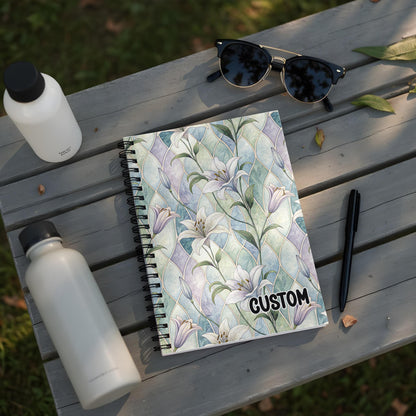 Custom Floral Pattern Spiral Notebook Custom Product