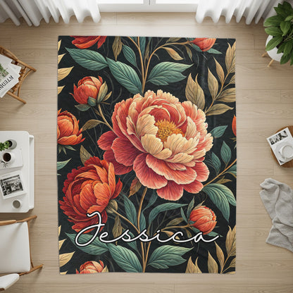 Floral Blossoms with Custom Name for Stylish Home Decor - Walk Greener