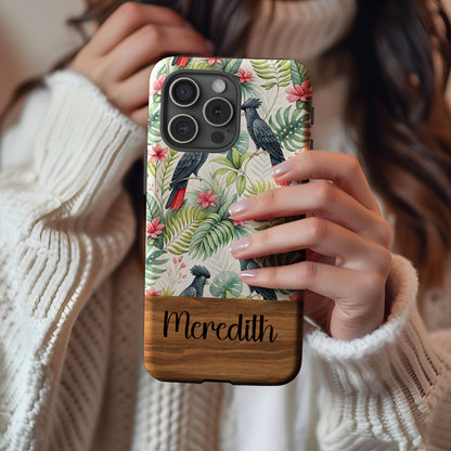 Tropical Bird Design Personalized Phone Case