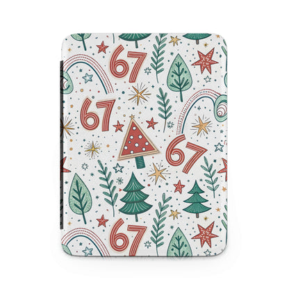 Festive Holiday Design With Trees and Stars Notebook