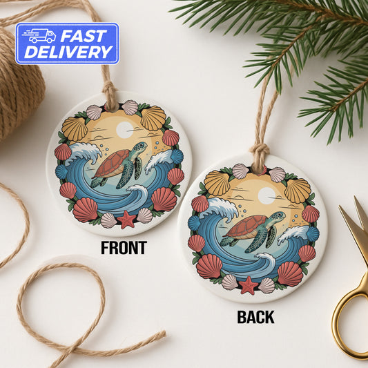 Beautiful Sea Turtle Themed Christmas Ornament product