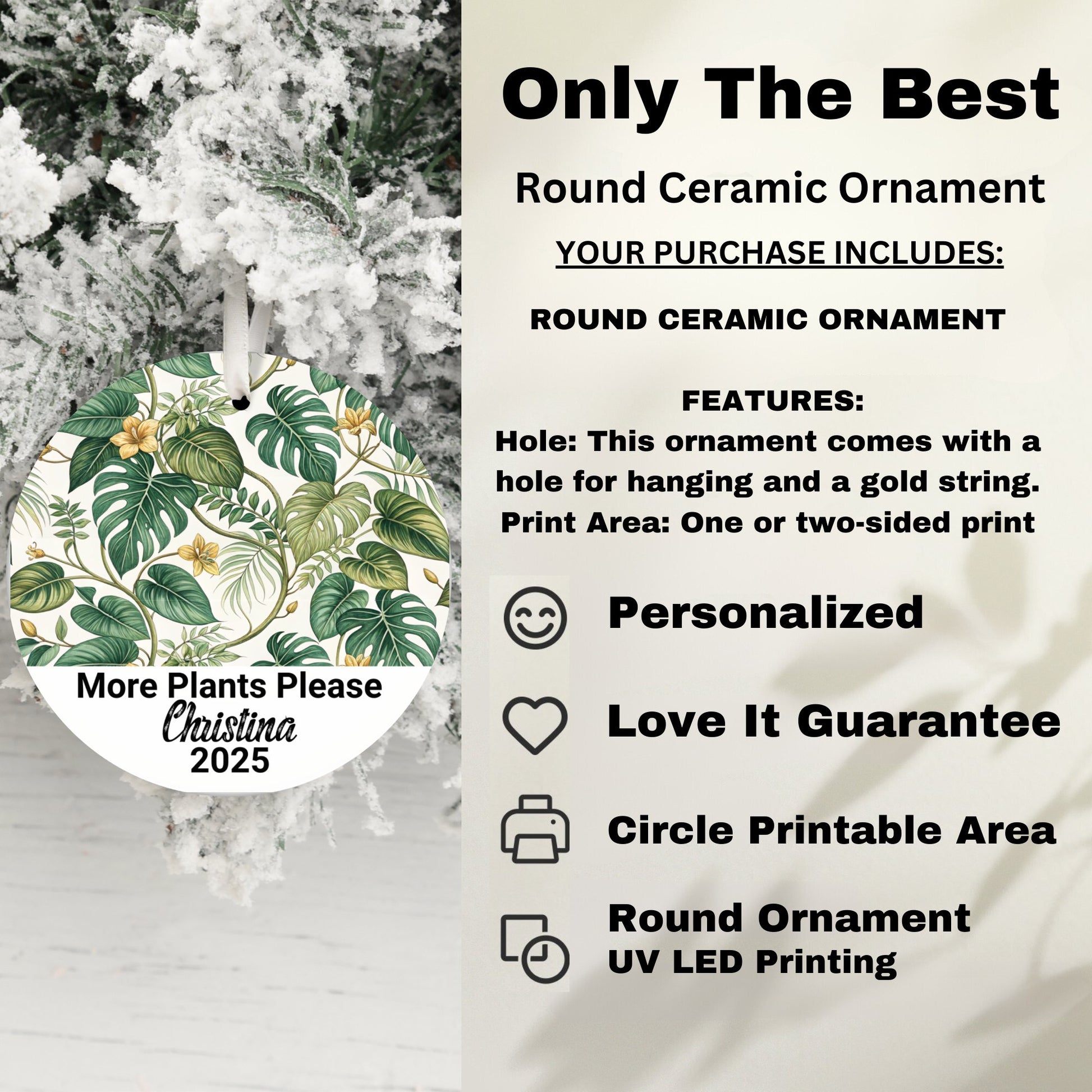 Only The Best Round Ceramic Ornament product type